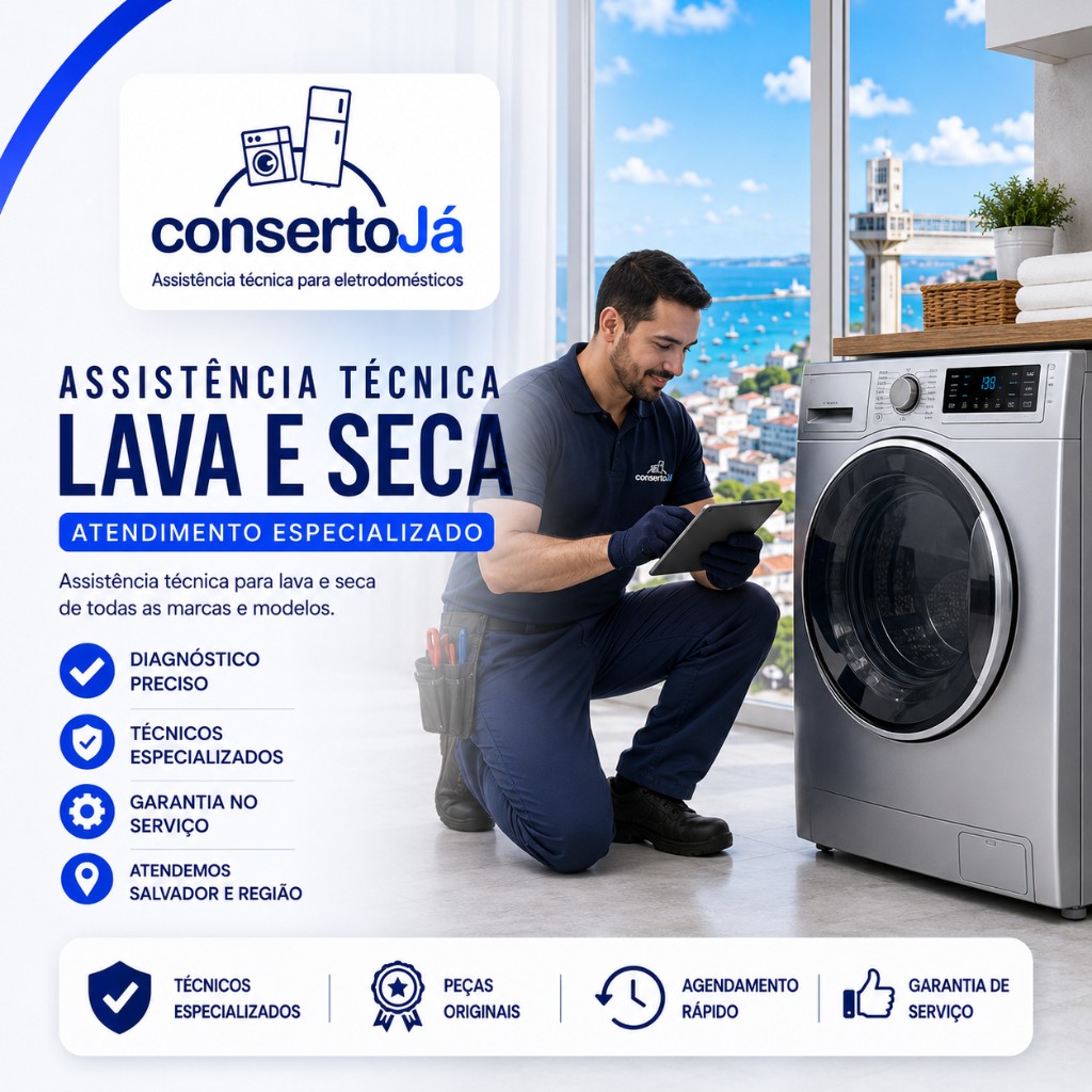 Assistência técnica de lava e seca