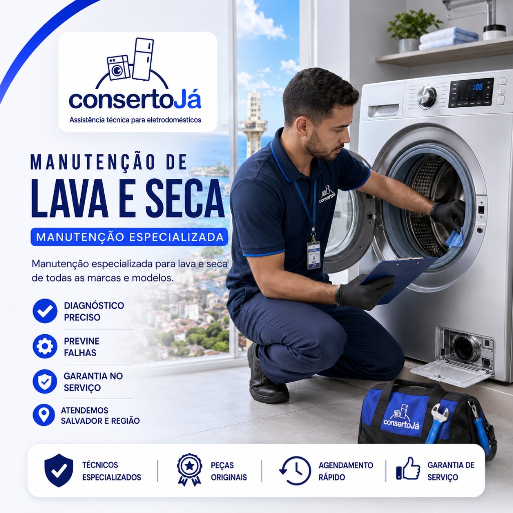 Manutenção de lava e seca
