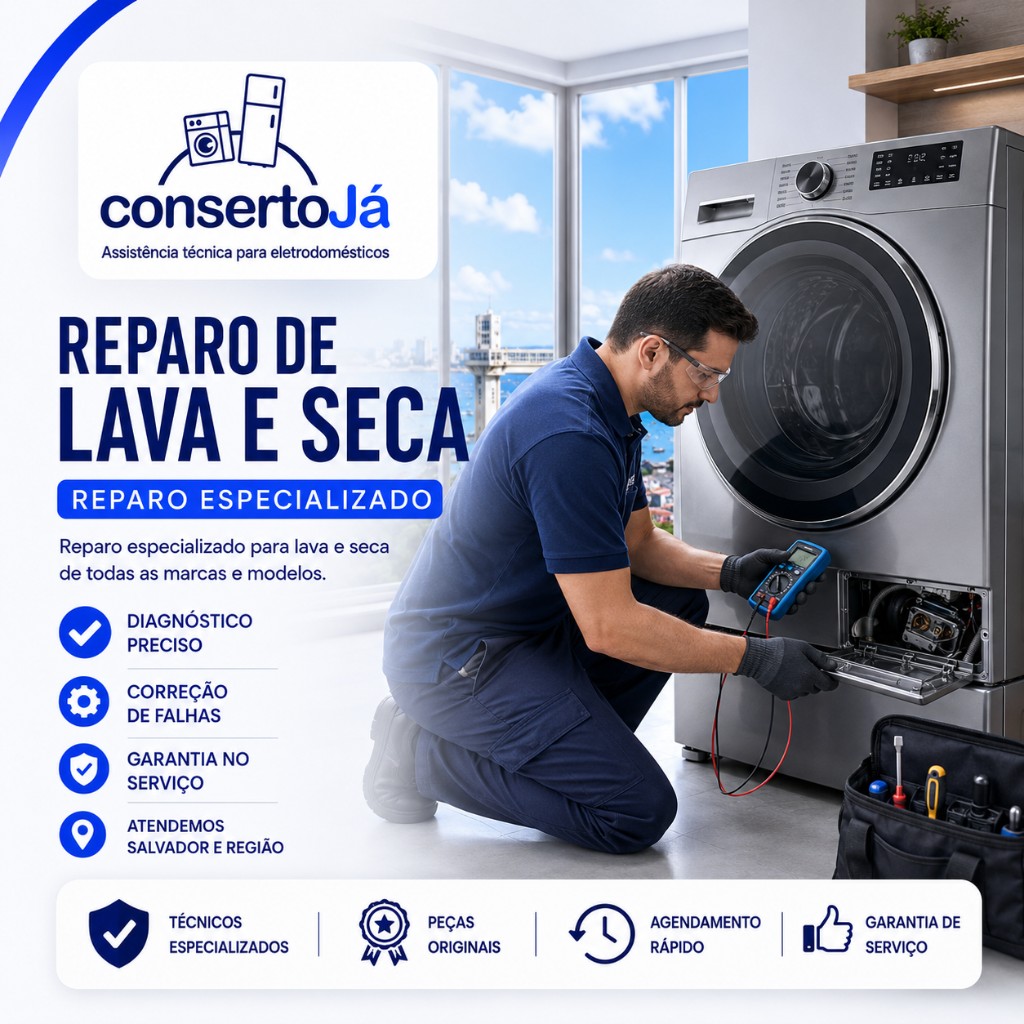 Reparo de lava e seca